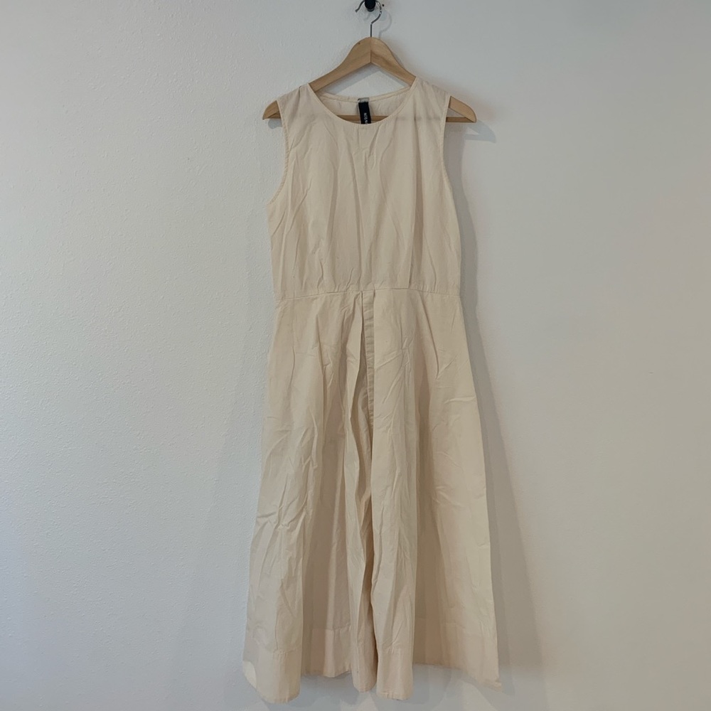 Kowtow light cream dress in organic cotton